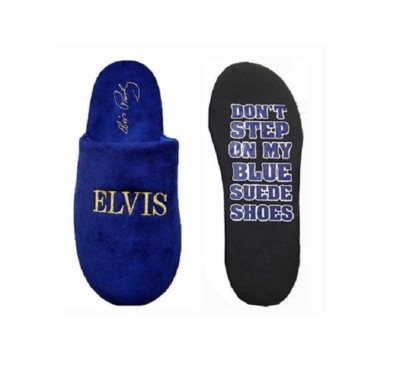blue suede shoes flip flops